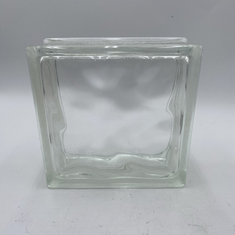 1950s RETIRED 7.75x7.75x3.1 Pittsburgh Corning Wavy Thinline Decora Glass Blocks